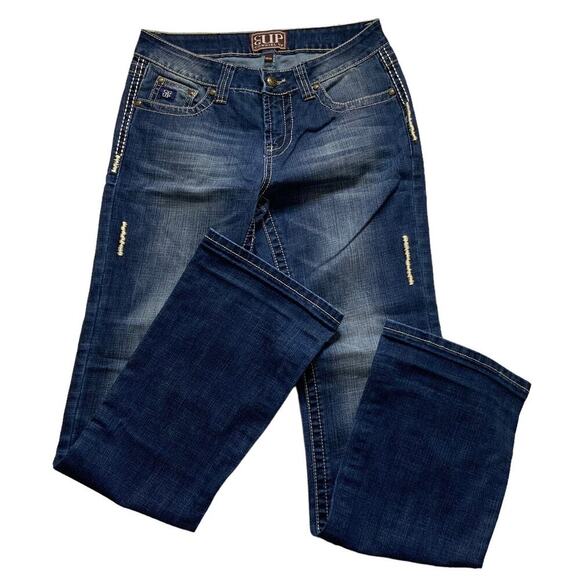 CG UP Cowgirl UP Denim Women Size 29X34 US8 Western Bootcut Embroidered Jeans - Picture 1 of 14